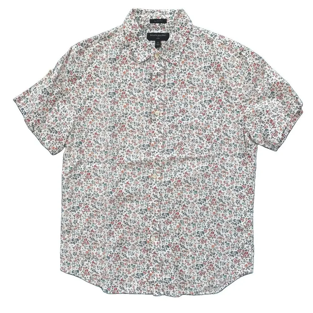 Banana Republic Slim Fit Linen Women’s Size Small Ditsy Floral EUC